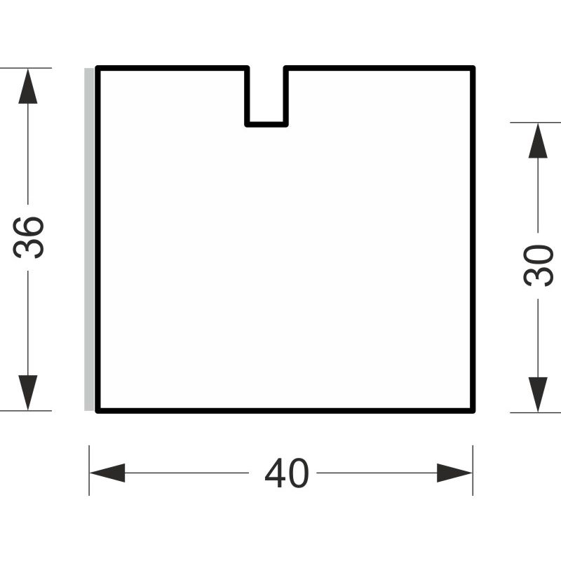 greenteQ izolační profil pro připojení parapetu, vysoce těsnící ,U-hodnota = 0,95, 2350 x 40 x 30mm, jednostranně 1mm PVC bílá, vhodný pro Salamander fotografie výrobku BIGSKZ L