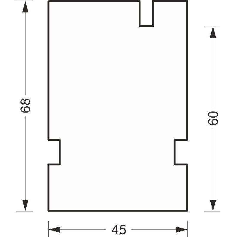 greenteQ izolační parapetní profil pro WDVS, vysoce těsnící, hodnota U=0,84, 2350 x 45 x 60mm, vhodný pro Rehau Geneo / Euro 86 fotografie výrobku BIGSKZ L