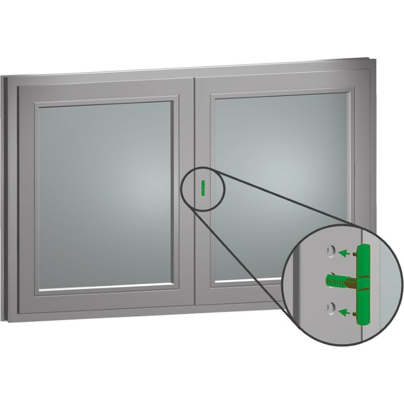greenteQ - Fenster-Getriebe-Sicherung VE 100, für Stiftlänge bis 42mm, kürzbar, Farbe grün, inkl. greenteQ Anleitung im Beutel product photo BIGANW L