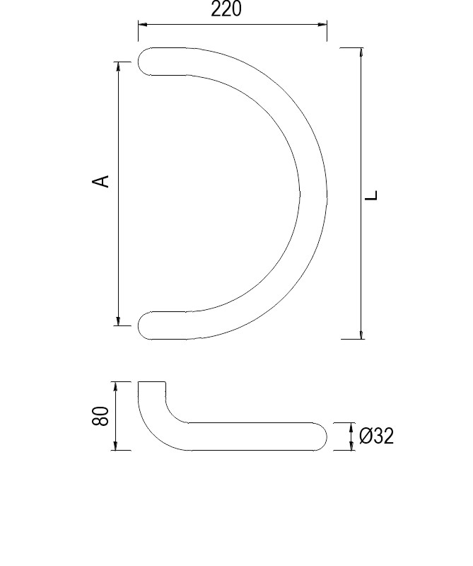 greenteQ Türgriff TG10.ER.GKH 300 fein matt inkl.BA 15.EU H/K/A 1x45mm,1x20mm Produktbild BIGSKZ L