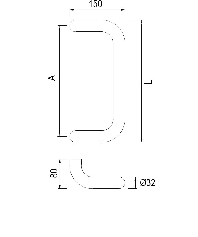 greenteQ Türgriff TG10.ER.GKL 300 fein matt inkl.BA 15.EU H/K/A 1x45mm,1x20mm Produktbild BIGSKZ L