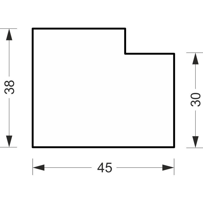 greenteQ  Fensterbankanschluss-Dämmprofil hochdämmend 0,84 Uwert, 2350 x 45 x 30 mm, passend für Rehau Geneo Produktbild BIGSKZ L