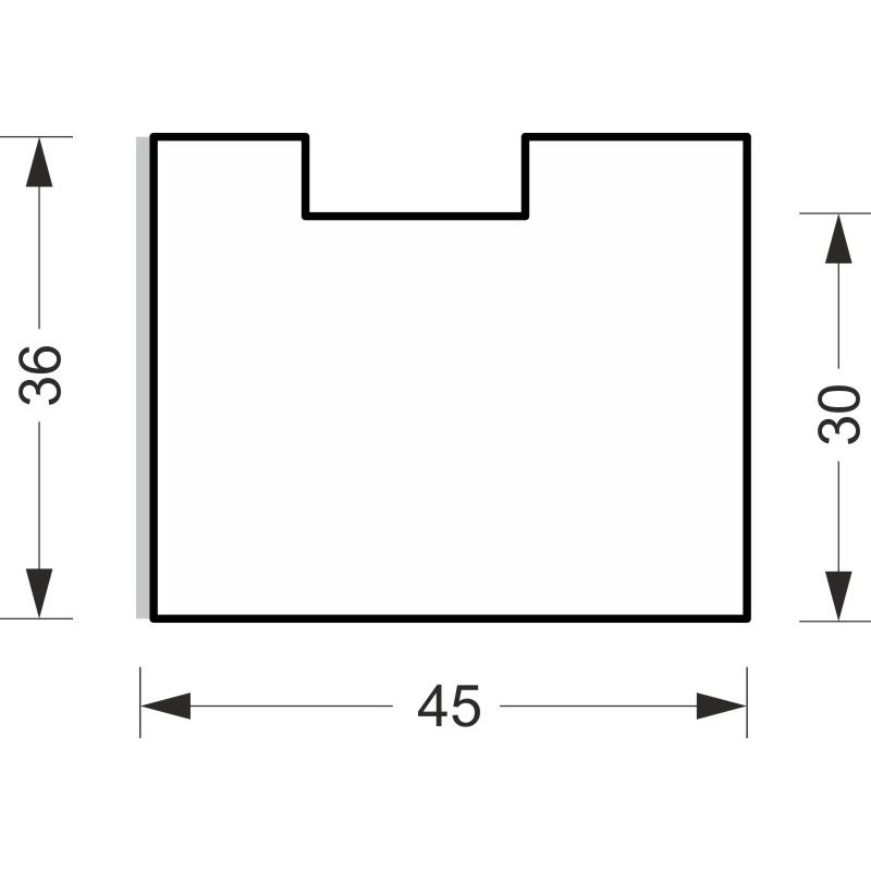 greenteQ  Fensterbankanschluss-Dämmprofil hochdämmend 0,95 Uwert, 2350 x 45 x 30 mm, einseitig 1 mm PVC weiß, passend für Salamander bluEvolution 82 product photo BIGSKZ L