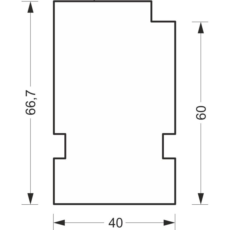 greenteQ  Fensterbankanschluss-Dämmprofil für WDVS  hochdämmend 0,84 Uwert, 2350 x 40 x 61,3 mm, passend für Veka Softline 70 / 76 Produktbild BIGSKZ L