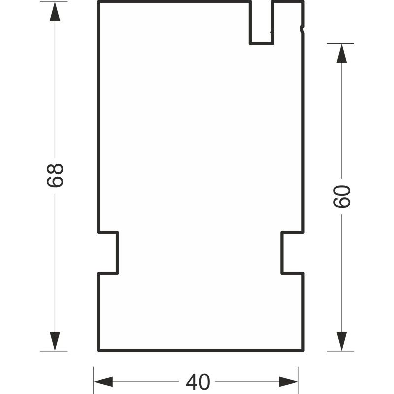 greenteQ  Fensterbankanschluss-Dämmprofil für WDVS  hochdämmend 0,95 Uwert, 2350 x 40 x 60 mm, passend für Rehau Brillant 70 product photo BIGSKZ L