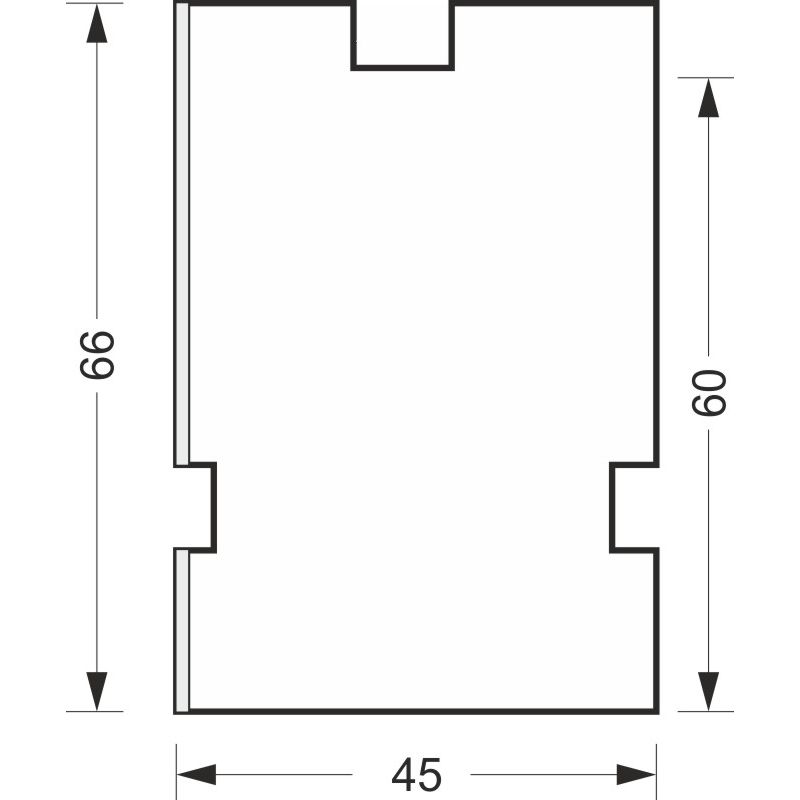 greenteQ  Fensterbankanschluss-Dämmprofil für WDVS  hochdämmend 0,95 Uwert, 2350 x 45 x 60 mm, einseitig 1 mm PVC weiß,  passend für Salamander bluEvo Produktbild BIGSKZ L