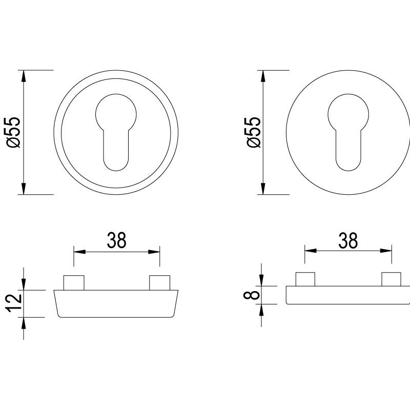 greenteQ Schutzrosettenpaar PZ 12 mm TS 57-72 AL F1 Produktbild BIGSKZ L