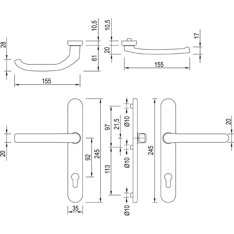 greenteQ Schmalrahmengrt DG58.AL.SSN PZ 92 braun/8019 product photo BIGSKZ L
