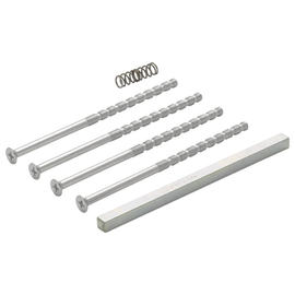 greenteQ Zubehörbeutel BTG10.AL RR.GR Türstärke 84-93 mm, Vierkantstift 7x130 mm, Schrauben M5x110 mm mit Einstich Produktbild