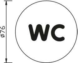 greenteQ Hinweisschild WC ER fein matt Produktbild BIGSKZ L