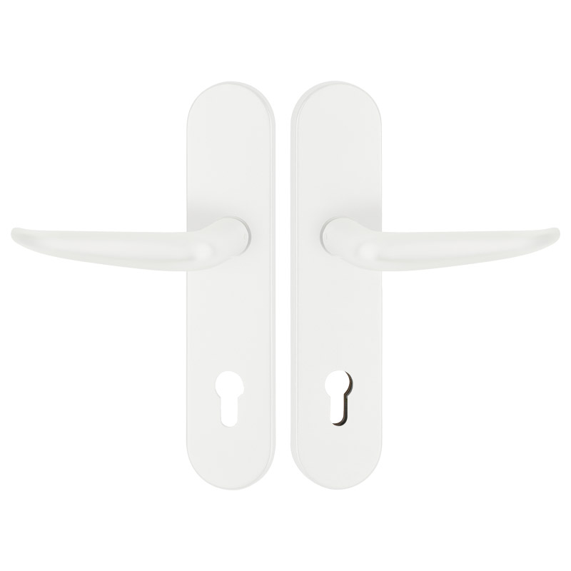 greenteQ Front entrance door-protection lever handle	DG65.S216.AL.RAL9016.NS Aluminium set product photo BIGPIC L
