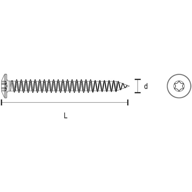 greenteQ System screw TX flat head product photo BIGSKZ L