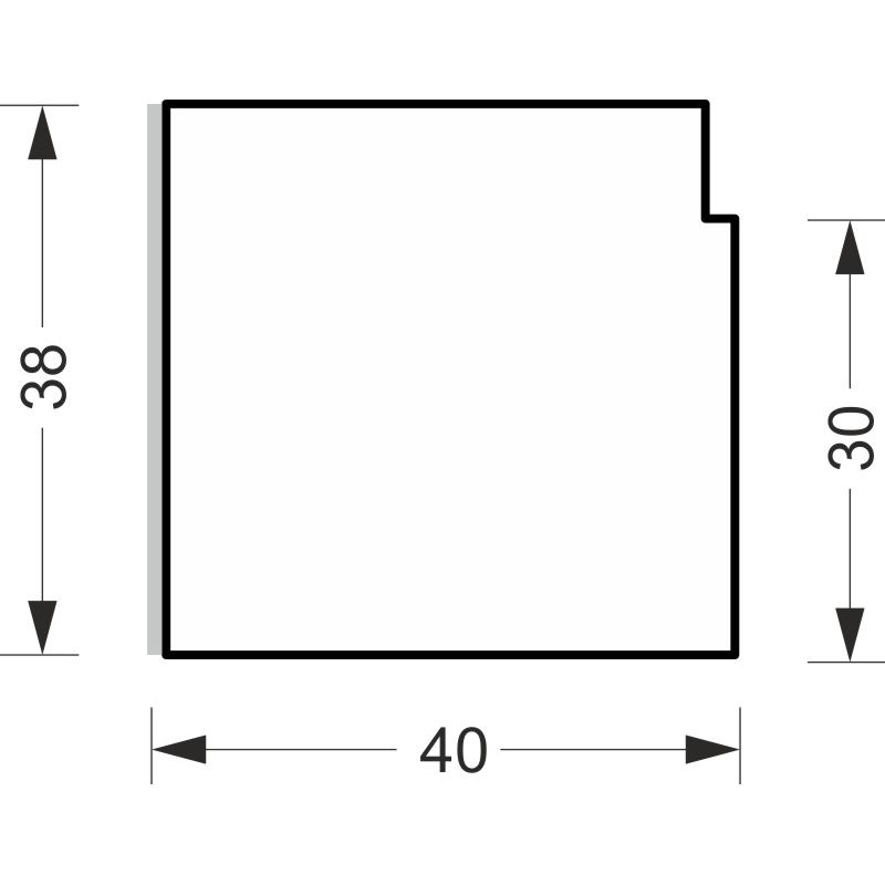 greenteQ Window sill connection insulation professional	l highly insulating 0.95 U-value, 2350 x 40 x 30 product photo BIGSKZ L
