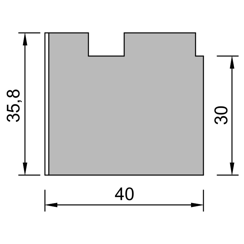 greenteQ Window sill connection insulation professional l highly insulating 0.95 U-value, 2350 x 40 x 30 product photo BIGSKZ L