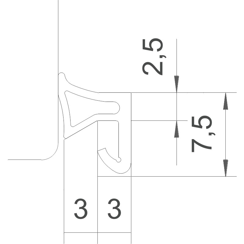 greenteQ Overlap seal 3 TPE white V	E 200 metres product photo BIGSKZ L