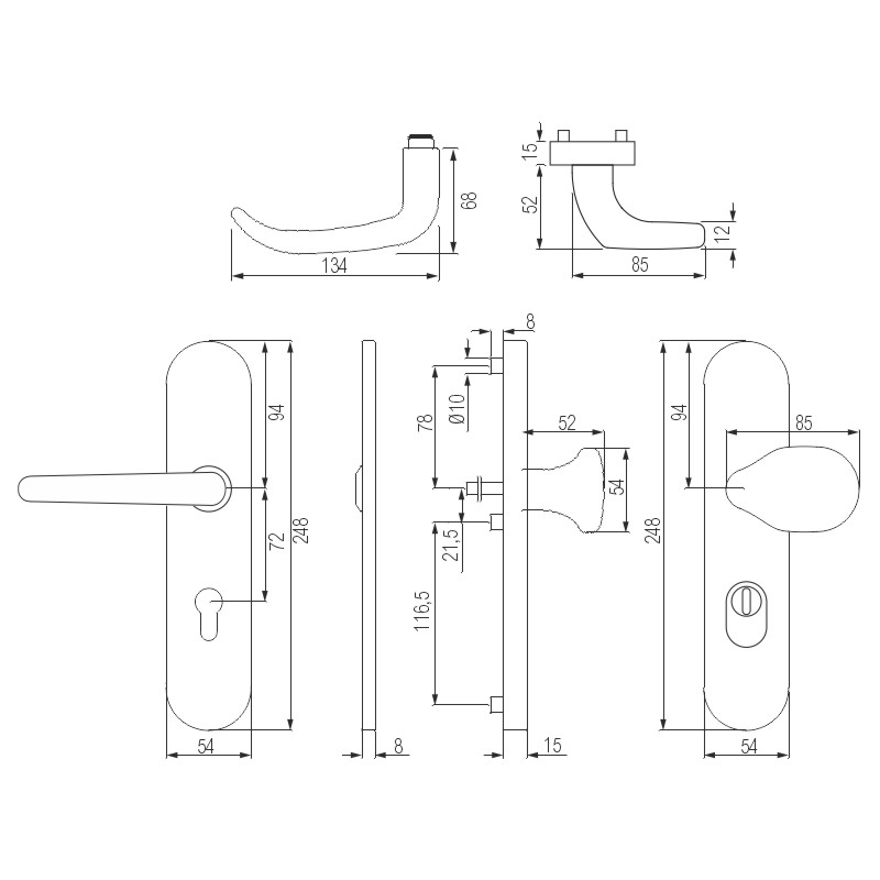 greenteQ Residential entrance door protection switch	self-fitting DG65.S216.ZA.ER.RAL9005.NSWK product photo BIGSKZ L
