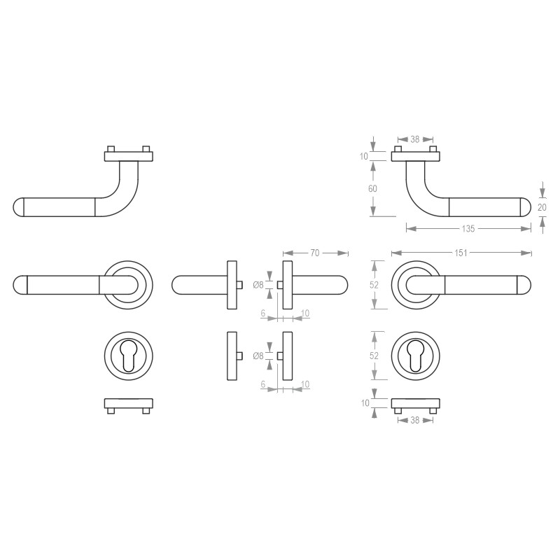 greenteQ Room door set DG 75L.ER.RS Cat.2 product photo BIGSKZ L