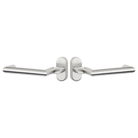 greenteQ lever handle pair DG80H.A.FS.AP.ER.OR	S Stainless steel fine matt, TS 69-85 mm square product photo