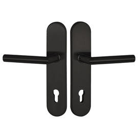 greenteQ entrance door protection lever handle	DG61.S216.ER.RAL9005.NS Stainless steel product photo