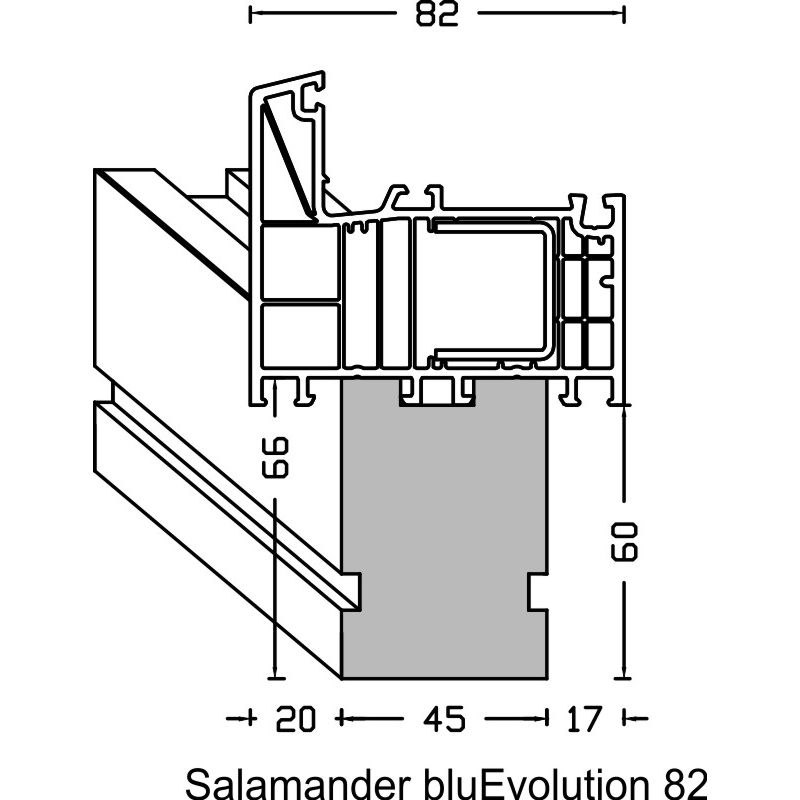 greenteQ Perfil aislante de conexión de alféizar de ventana para ETICS altamente aislante con valor U de 0,95, 2350 x 45 x 60 mm, adecuado para Salama foto del producto BIGANW L