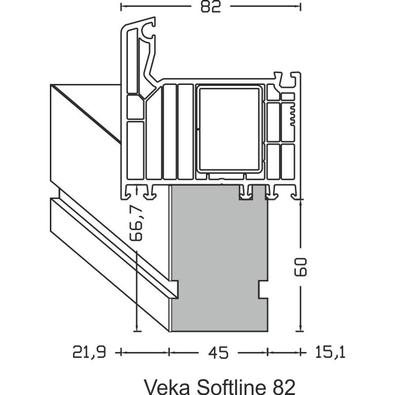 greenteQ Perfil aislante de conexión de alféizar de ventana para ETICS altamente aislante con valor U de 0,84, 2350 x 45 x 61,3 mm, 1 mm PVC blanco po foto del producto BIGANW L