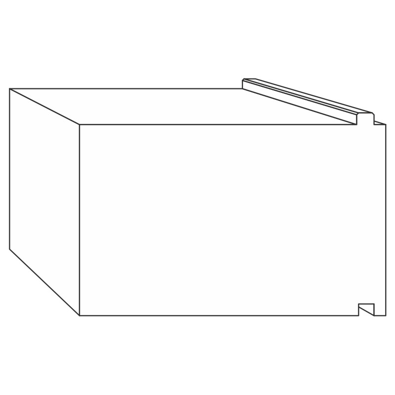 greenteQ Perfil aislante bajo alféizar 2350x50/53x80, fresado, sin revestimiento de PVC foto del producto BIGPIC L