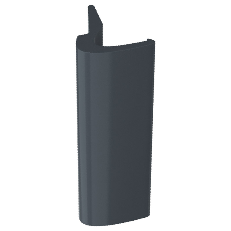 greenteQ Manilla de aluminio para rebajo de puerta/vidrio de balcón gris antracita RAL7016, 75 mm sin tornillos foto del producto BIGPIC L