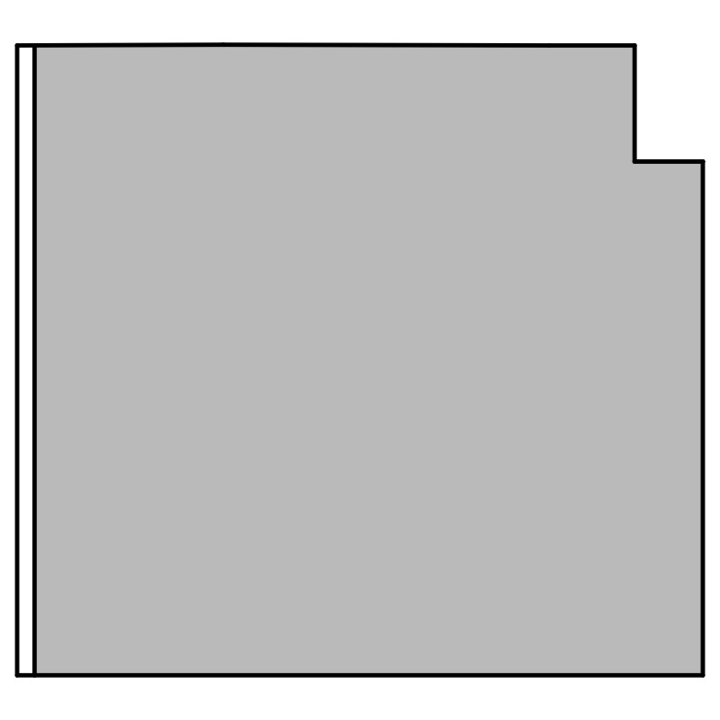 greenteQ Perfil aislante para unión de alféizares, altamente aislante, valor U 0,95, 2350 x 40 x 30/37 mm, 1 mm PVC blanco por una cara, apto para Dec foto del producto BIGPIC L