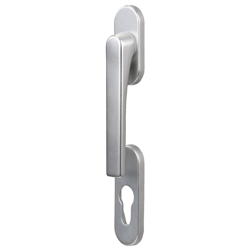 greenteQ Juego para media puerta de balcón BTHG31.RR-A.AL F1, pomo plano exterior, leva 10 mm, eje cuadrado M5 / 7 mm, PZ foto del producto BIGPIC L