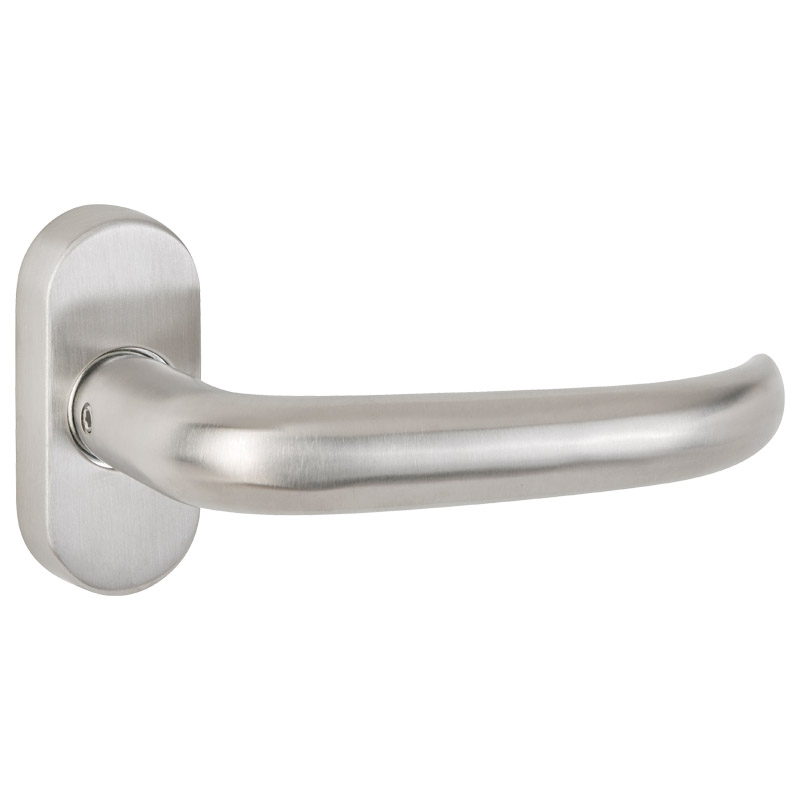 greenteQ manilla agujero pieza DG65H.ER.ORS.LT acero inoxidable mate fino, cuadradillo para 8 mm, utilizable en ambos lados con muelle doble foto del producto BIGPIC L