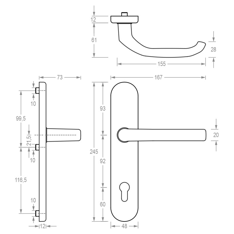 medio juego para puerta delantera DG 48.S216.ER.NS.AU PZ 92 foto del producto BIGSKZ L