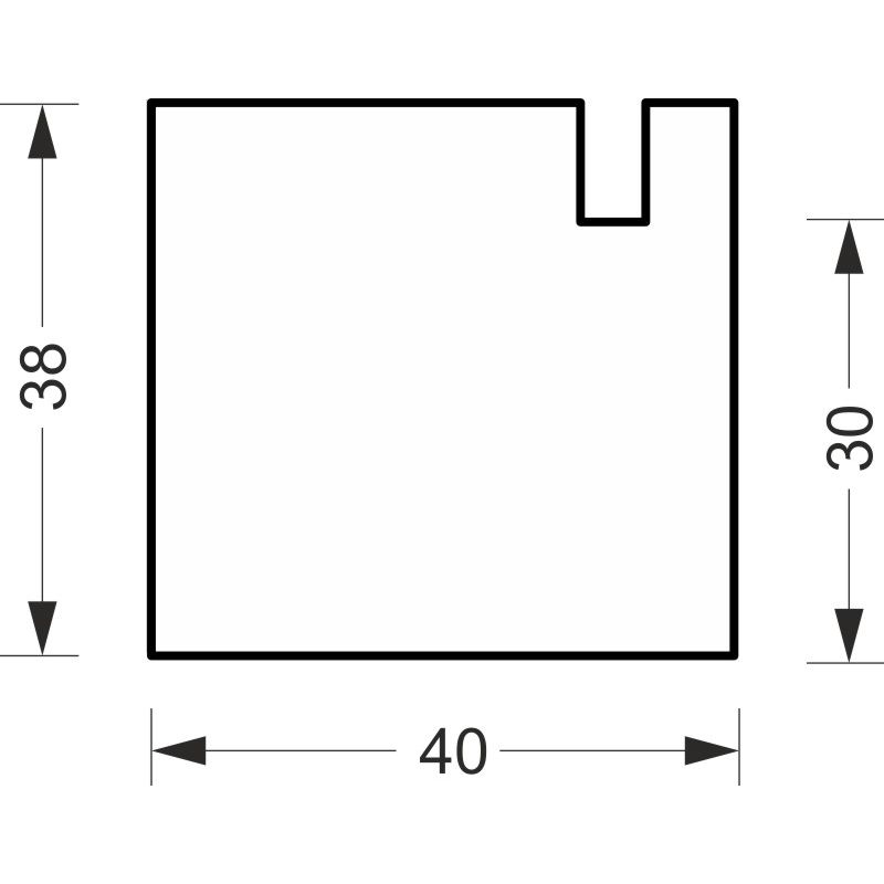 greenteQ Perfil aislante de conexión de alféizar de ventana, altamente aislante, valor U de 0,95, 2350 x 40 x 30 mm, apto para Rehau Brillant 70 foto del producto BIGSKZ L