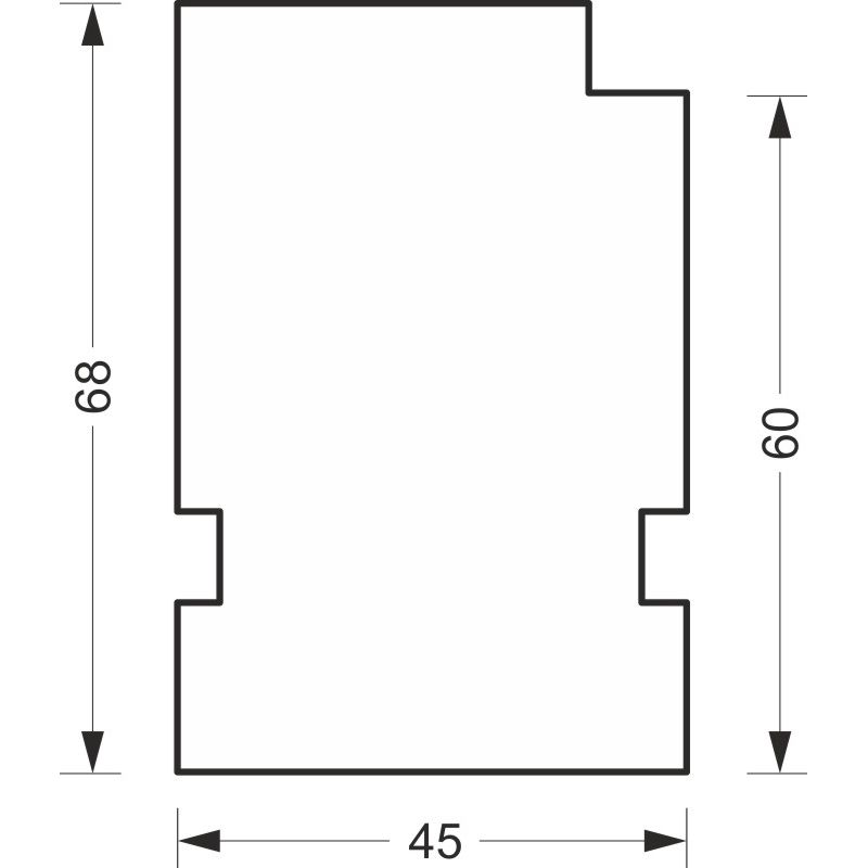 greenteQ Perfil aislante de conexión de alféizar de ventana para ETICS altamente aislante con valor U de 0,84, 2350 x 45 x 60 mm, apto para Profine 88 foto del producto BIGSKZ L