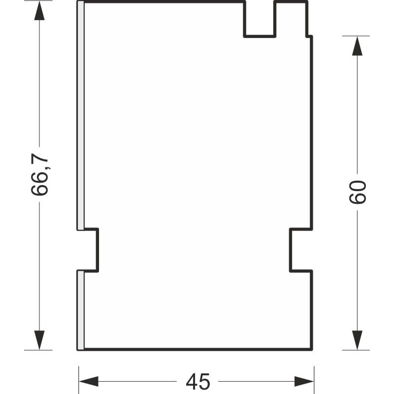 greenteQ Perfil aislante de conexión de alféizar de ventana para ETICS altamente aislante con valor U de 0,84, 2350 x 45 x 61,3 mm, 1 mm PVC blanco po foto del producto BIGSKZ L