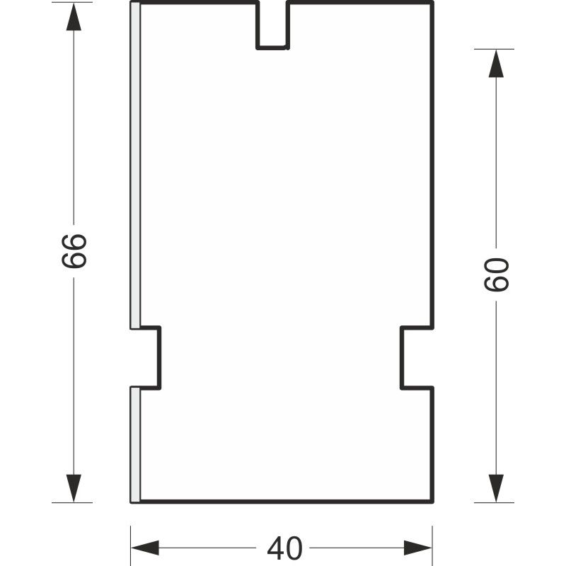 greenteQ Perfil aislante de conexión de alféizar para ETICS altamente aislante con valor U de 0,95, 2350 x 40 x 60 mm, 1 mm PVC blanco por un lado, ap foto del producto BIGSKZ L