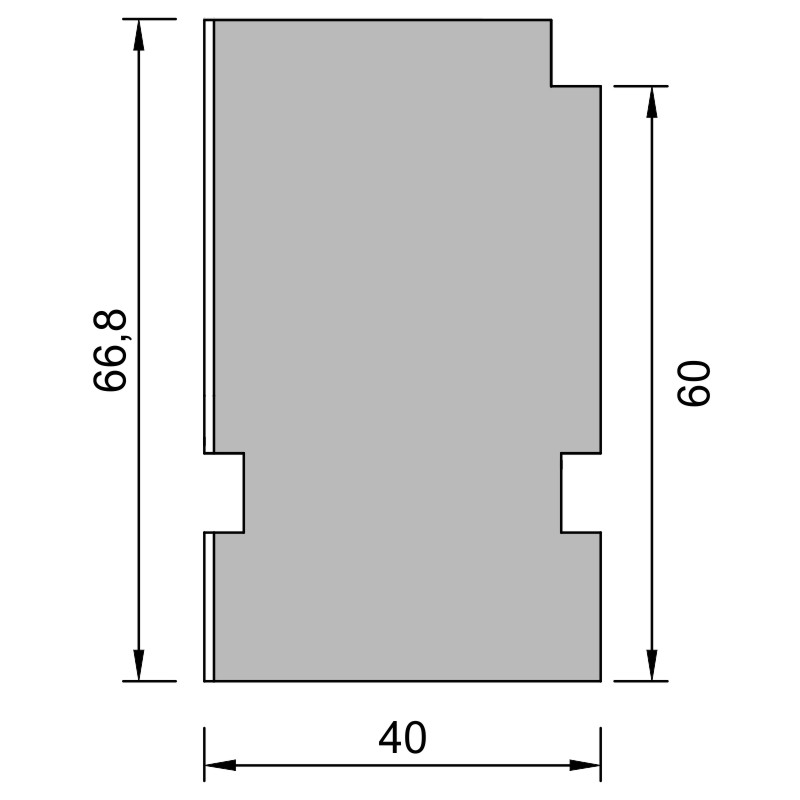 greenteQ Perfil aislante para unión de alféizares, altamente aislante, valor U 0,95, 2350 x 40 x 60/68 mm, 1 mm PVC blanco por una cara, apto para Dec foto del producto BIGSKZ L