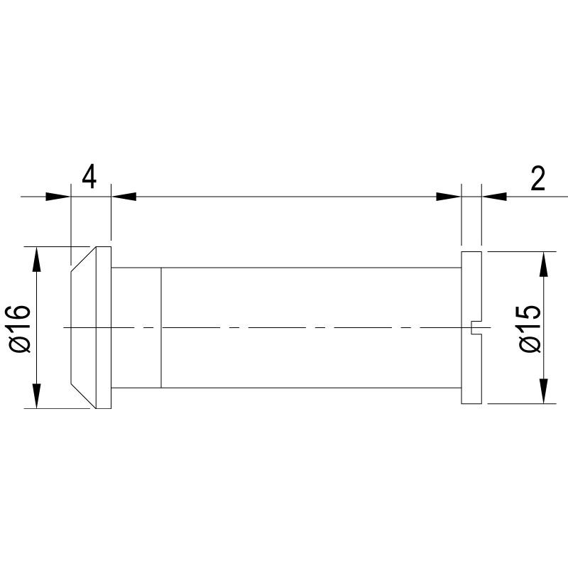 greenteQ Visor de puerta D12mm 160ø 60-85mm PVD cromo pulido foto del producto BIGSKZ L