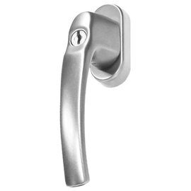 greenteQ Manilla de ventana FG31.S.AL plateada F1 SKG2 comprobada con cerradura 7x40 foto del producto