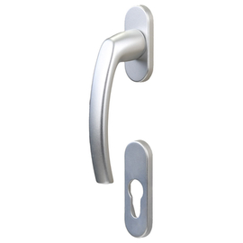 greenteQ Juego para media puerta de balcón BTHG31.GR-A.AL F1, exterior, leva 10 mm, eje cuadrado M5 / 7 mm, PZ foto del producto