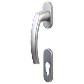 greenteQ Medio juego para puerta de balcón BTHG31.GR-A.AL F9, exterior, leva 10 mm, eje cuadrado M5 / 7 mm, PZ foto del producto
