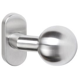 greenteQ Pomo de puerta TK.KK.ER.ORS.GK.D Pomo de bola giratorio con manivela, para eje cuadrado de 8 mm acero inoxidable fino mate foto del producto