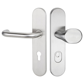 greenteQ Juego de embutir de protección contra incendios para puerta de entrada residencial DG60.FS.S216.ZA.ER.NS acero inoxidable mate fino, distanci foto del producto