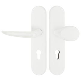 greenteQ Juego para puerta de seguridad de entrada a vivienda DG65.S216.AL.RAL9016.NSWK Aluminio blanco tráfico revestido mate RAL9016, distancia 72 m foto del producto