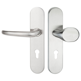 greenteQ Juego de protección contra incendios para puerta de entrada a vivienda DG65.FS.S216.ER.NS Acero inoxidable mate fino, distancia 72 mm PZ, hus foto del producto