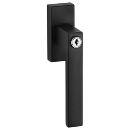 manilla de ventana greenteQ FG81.SG100.ER.RAL9005 revestida de negro RAL9005, 100 Nm longitud del pasador 24/31+36/42 mm saliente 7 mm, leva Ø 10 mm, foto del producto