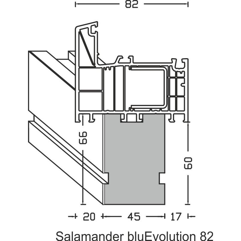 greenteQ aknalaua ühendus isolatsiooniprofiil ETICS, kõrgelt isoleeriv 0,95 U-väärtus, 2350 x 45 x 60 mm, 1 mm PVC valge ühel küljel, sobib Salamander toote foto BIGANW L