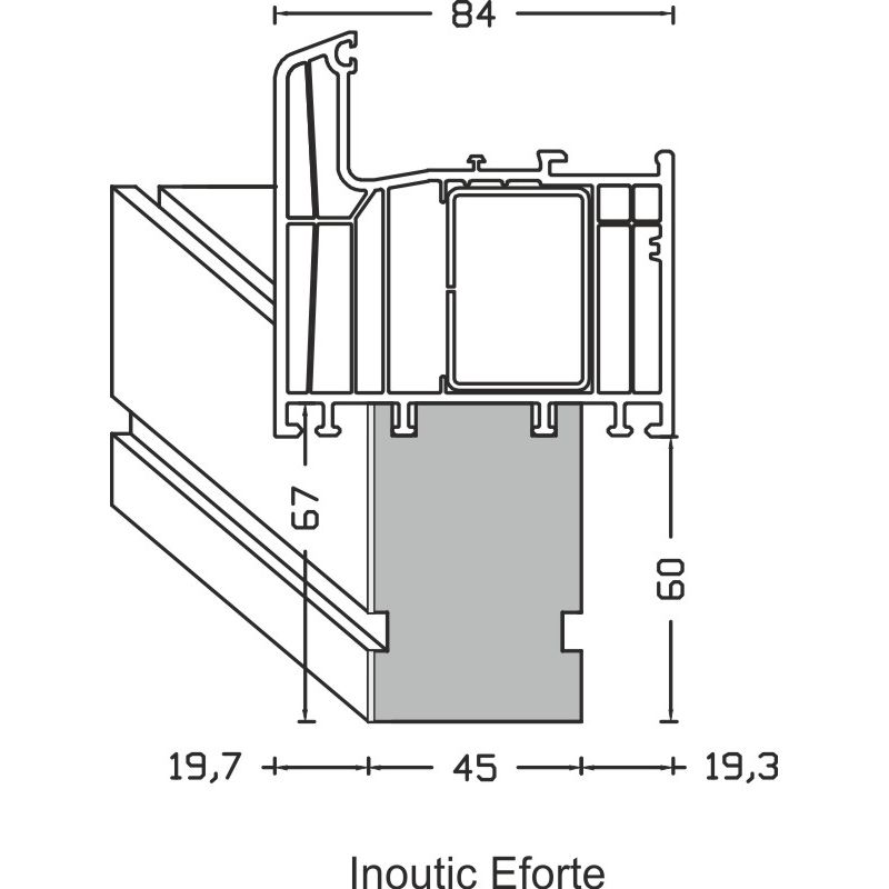 greenteQ aknalaua ühendus isolatsiooniprofiil ETICS-i jaoks kõrgelt isoleeriv 0,84 U-väärtus, 2350 x 45 x 60 mm, 1 mm PVC valge ühel küljel, sobib Ino toote foto BIGANW L