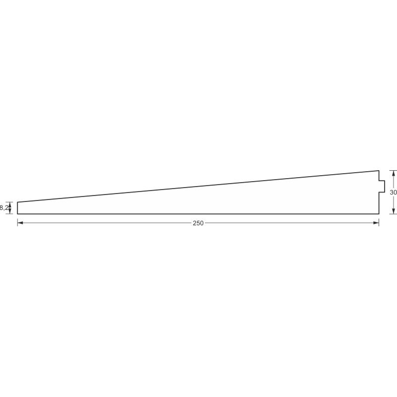 greenteQ aknalaua isolatsioonikiil ETICS-ile, kõrge isolatsiooniga 1,29 U-arvuga, 5° kallutatud, 2350 x 8,2/30 x 250 mm väljaulatuvusega. toote foto BIGSKZ L