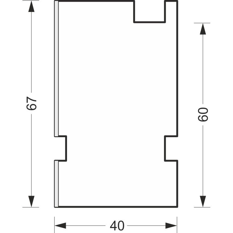 greenteQ aknalaua ühendus isolatsiooniprofiil ETICS-ile, kõrgelt isoleeriv 0,95 U-väärtus, 2350 x 40 x 60 mm, 1 mm PVC valge ühel küljel, sobib Schüco toote foto BIGSKZ L