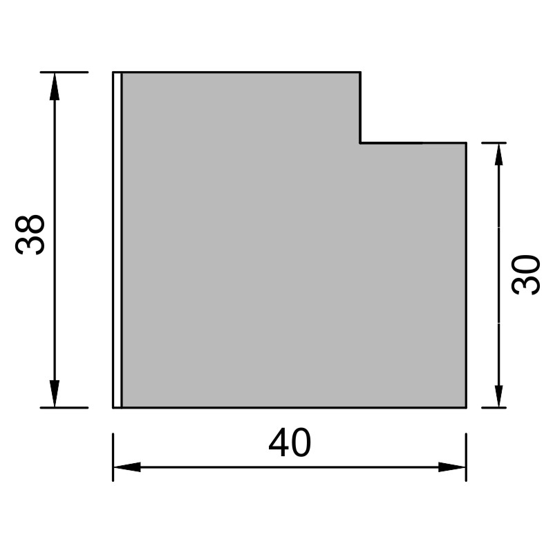 greenteQ aknalaua ühendus isolatsiooniprofiil, kõrge isolatsiooniga 0,95 U-väärtus, 2350 x 40 x 30/38 mm, 1 mm PVC valge ühel küljel, sobib Rehau Euro toote foto BIGSKZ L